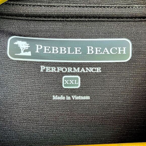 Pebble Beach Performance T-Shirt Men’s XXL Black Short Sleeve Golf Tee - Picture 2 of 9